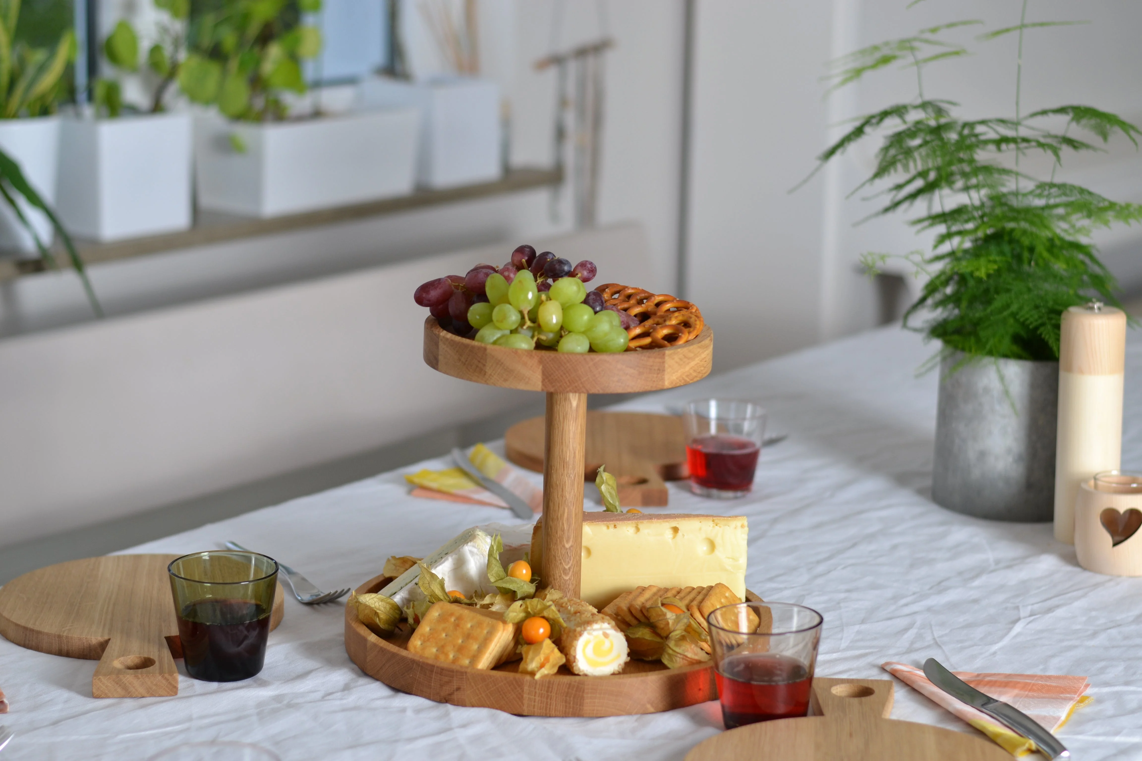 DELIGHT 2-stöckige Etagere aus natürlichem Eichenholz - Image 7