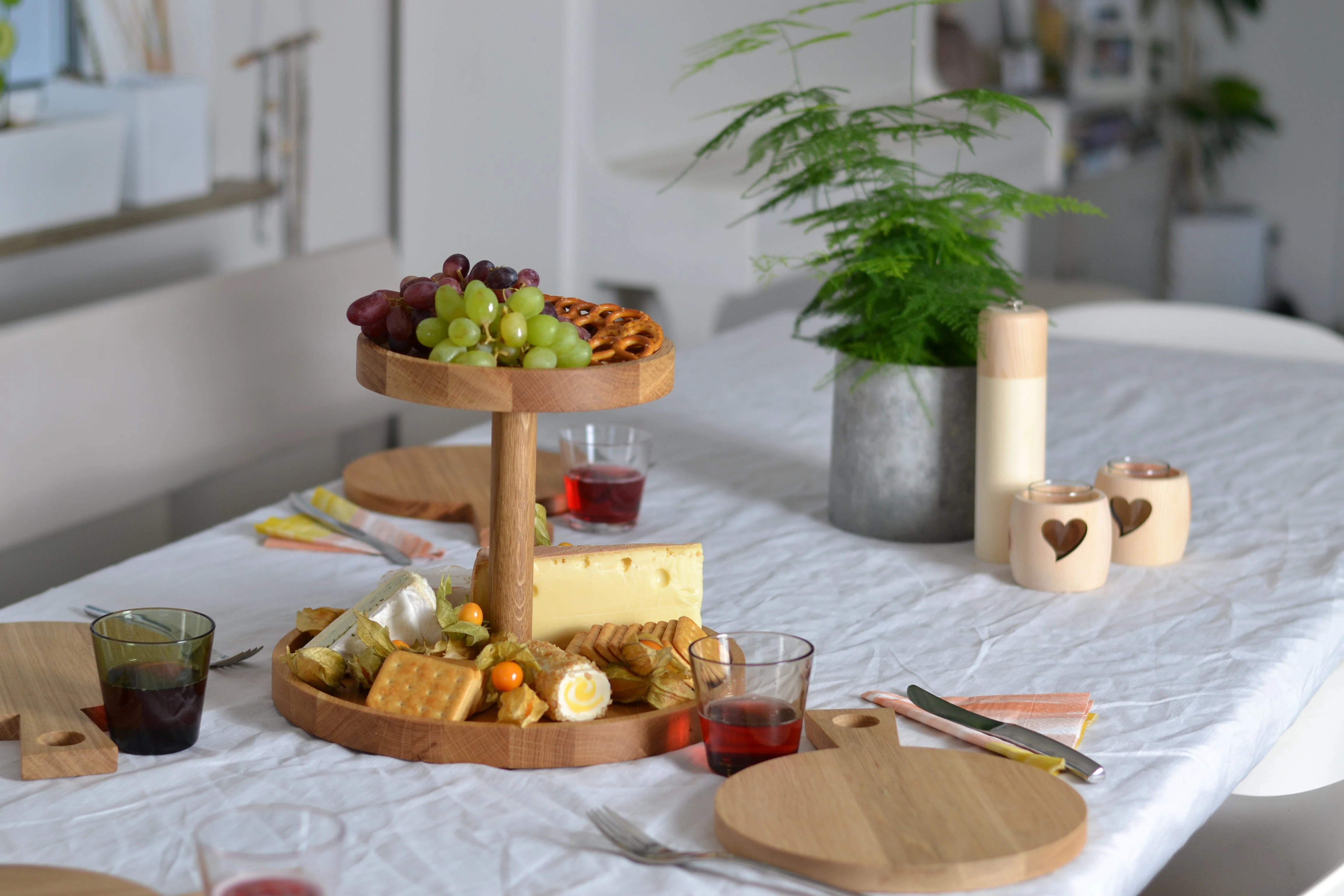 DELIGHT 2-stöckige Etagere aus natürlichem Eichenholz - Image 8