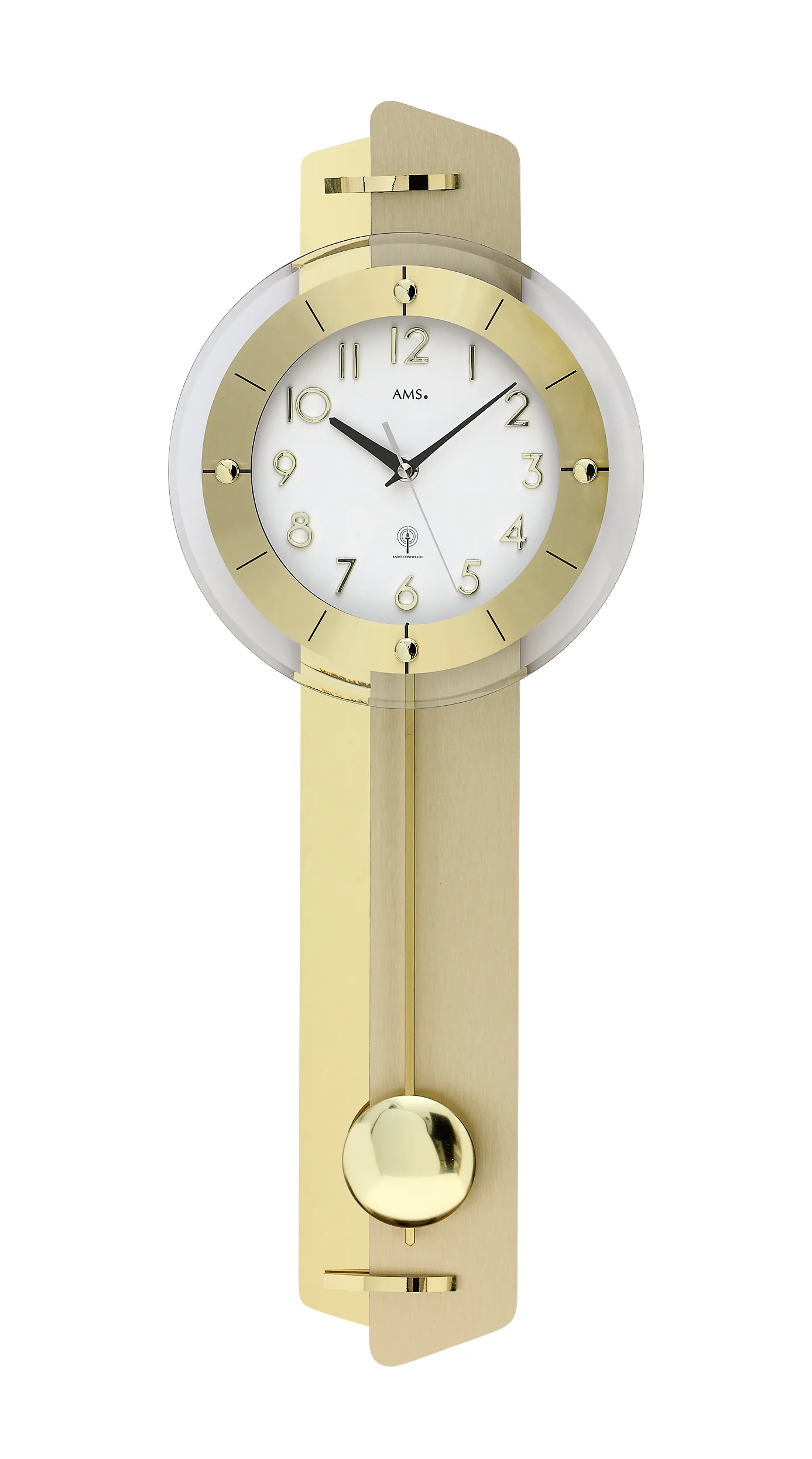 AMS Elegante Funkpendeluhr Kombination Holz 5271 5264 5267 - Image 3