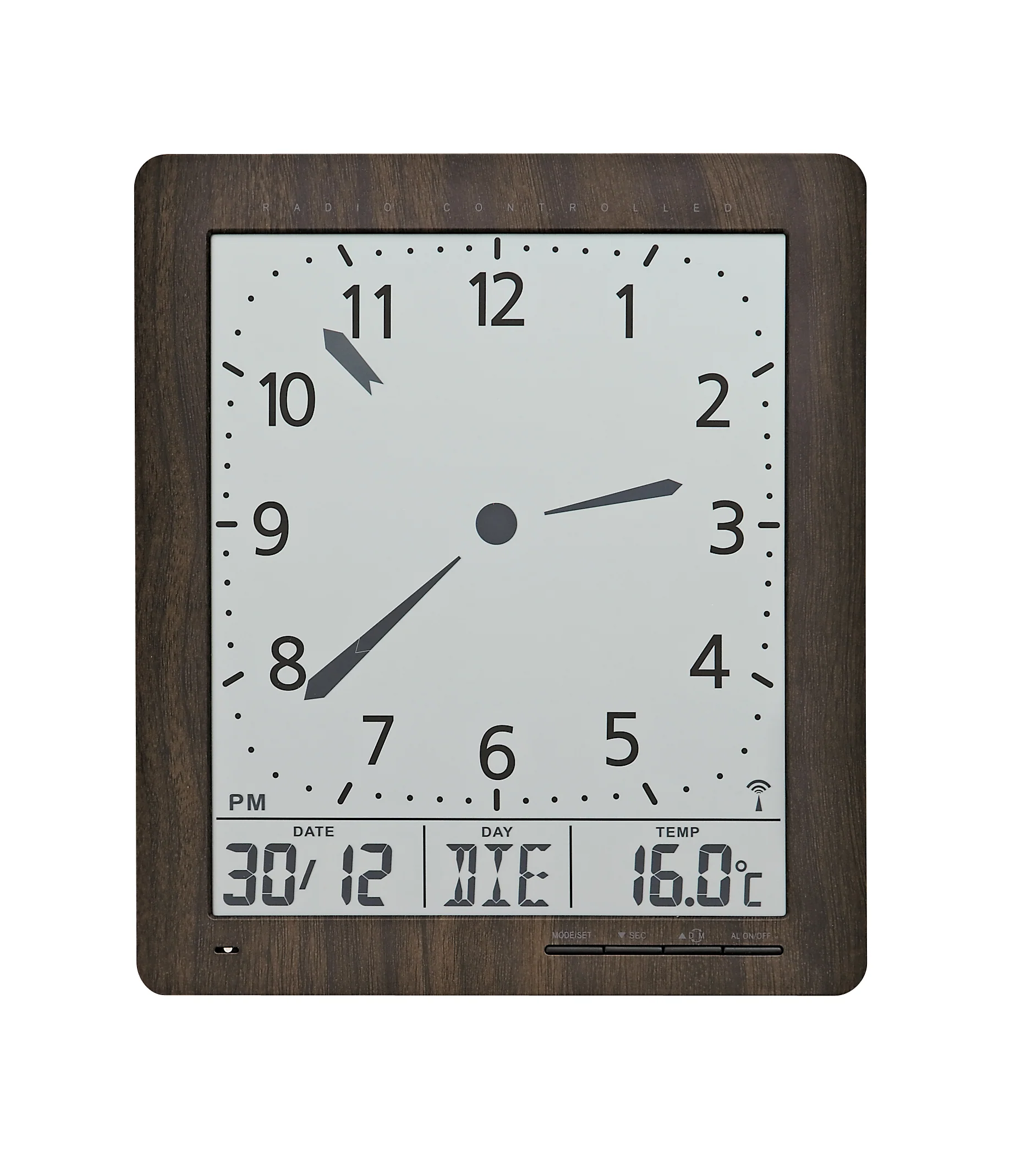 AMS Funkuhr Wanduhr Tischuhr Analog Digital - Image 3