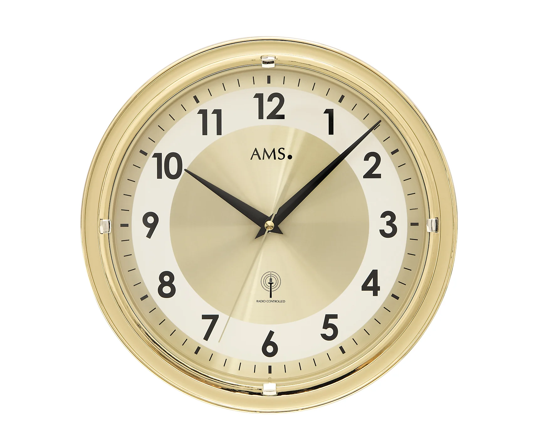 AMS Schlichte Funkuhr Gold oder Silber