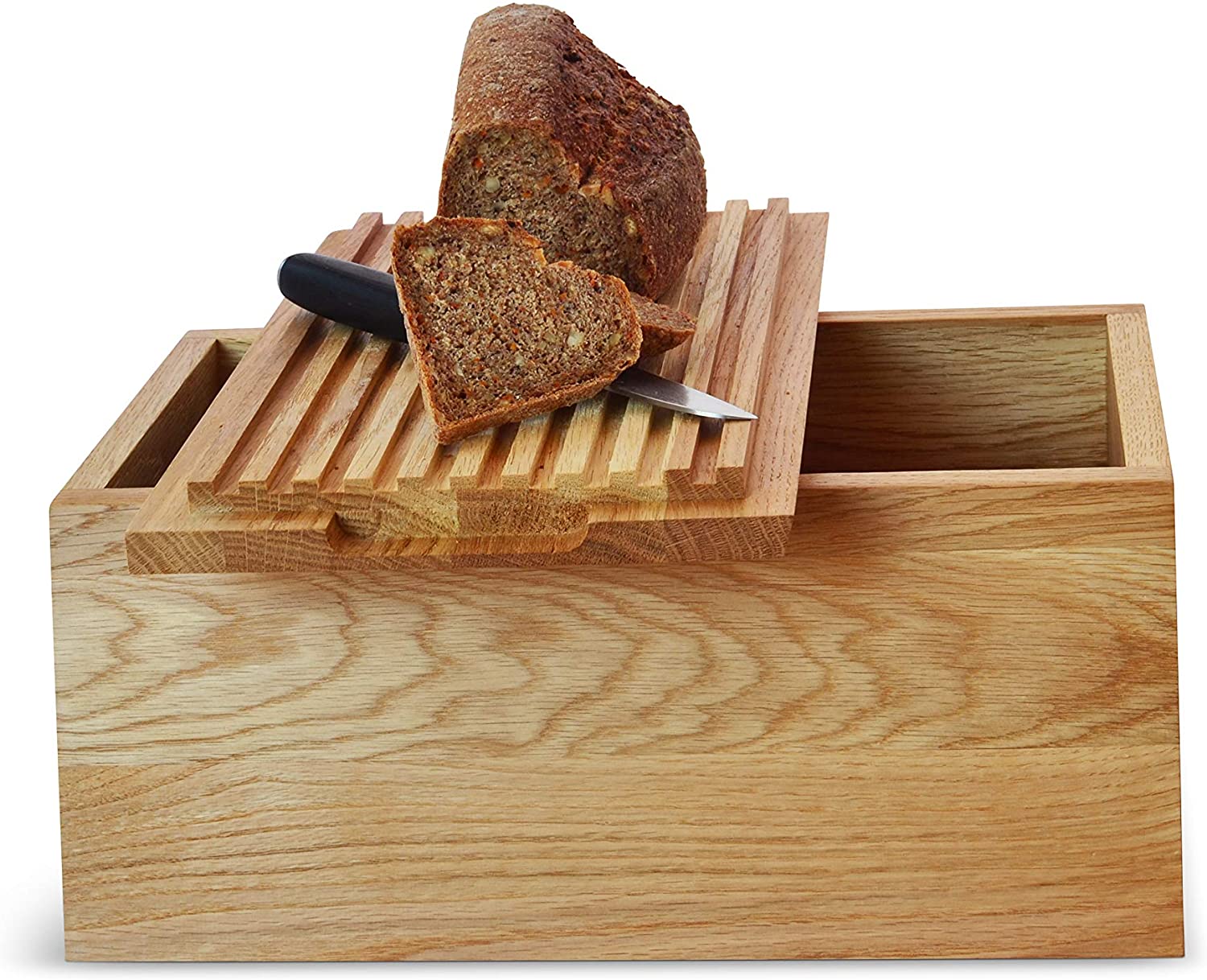 Brotkasten Brotbox - Brex - aus massivem Holz mit integriertem Schneidebrett - Image 12
