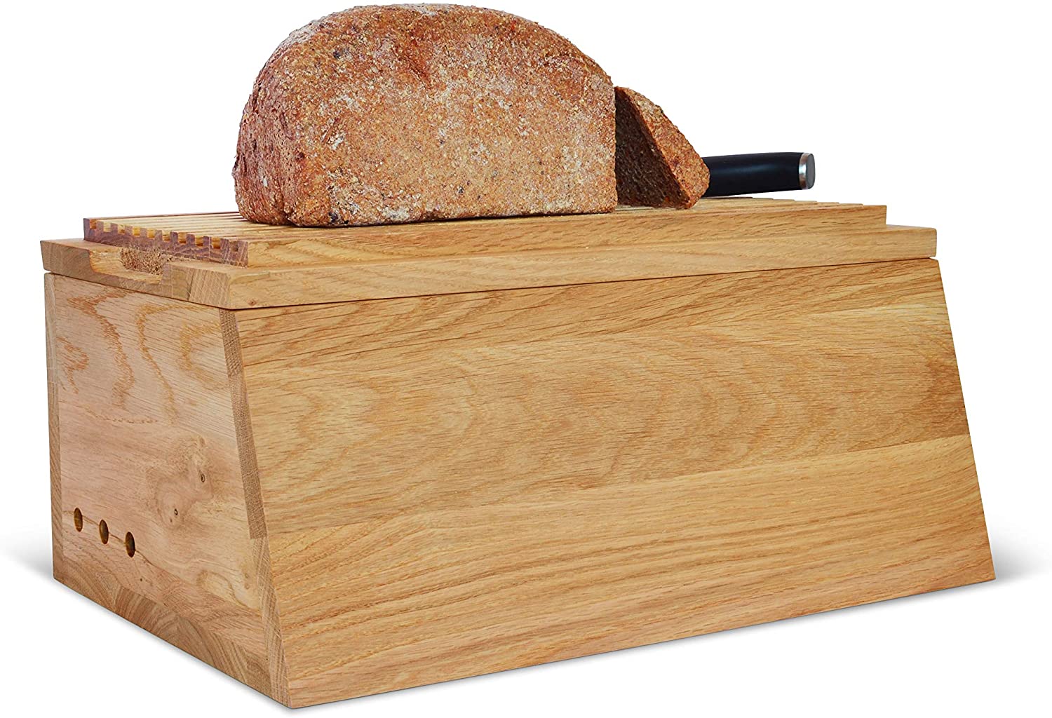 Brotkasten Brotbox - Brex - aus massivem Holz mit integriertem Schneidebrett - Image 15