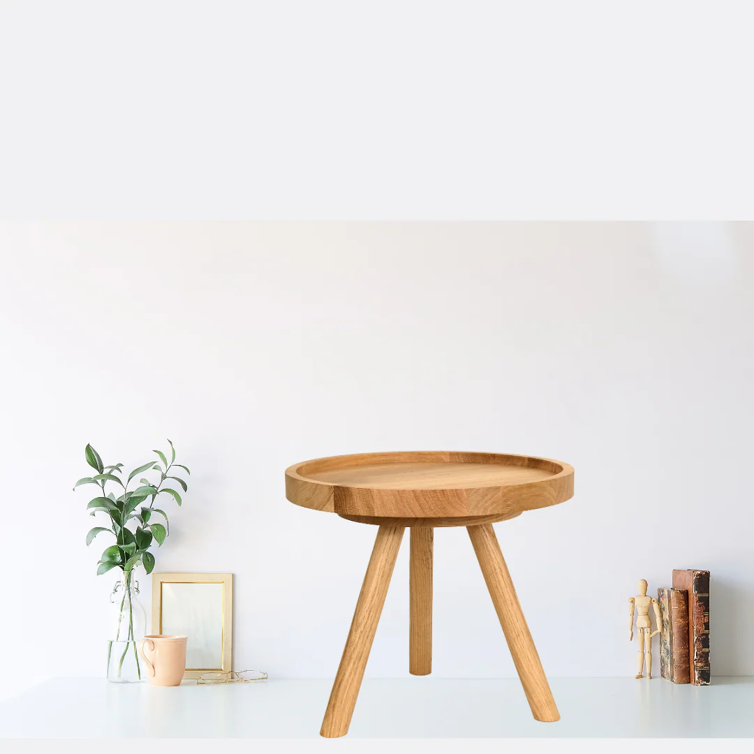 Elsbeth Beistelltisch Design Dreibein Eiche geölt Massivholz - Image 3