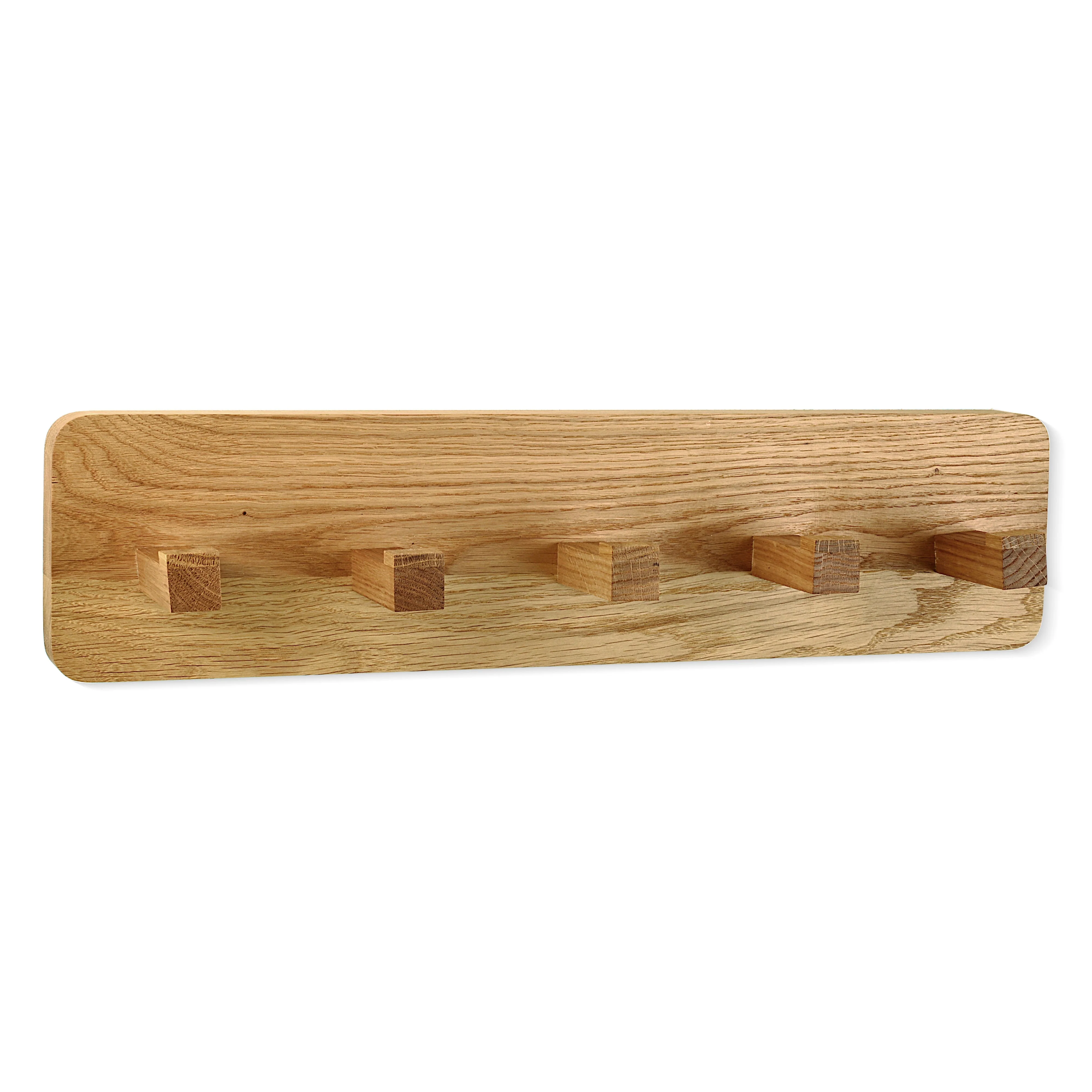 Garderobe LINE Garderobenleiste Eiche massiv geölt 5er - Image 3
