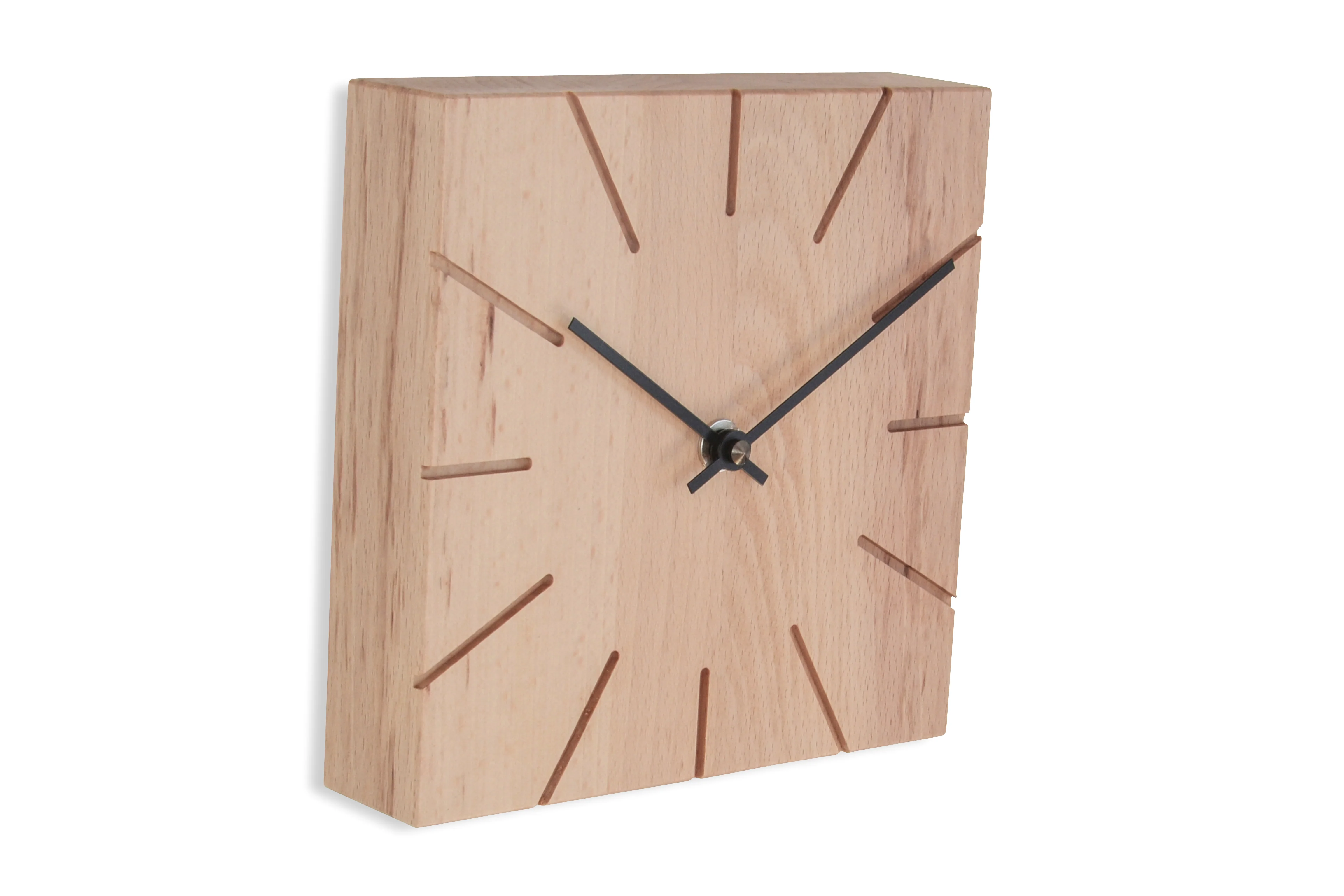Minimalistische Tisch- und Wanduhr aus massivem Holz - Beam - Natuhr® - Image 16