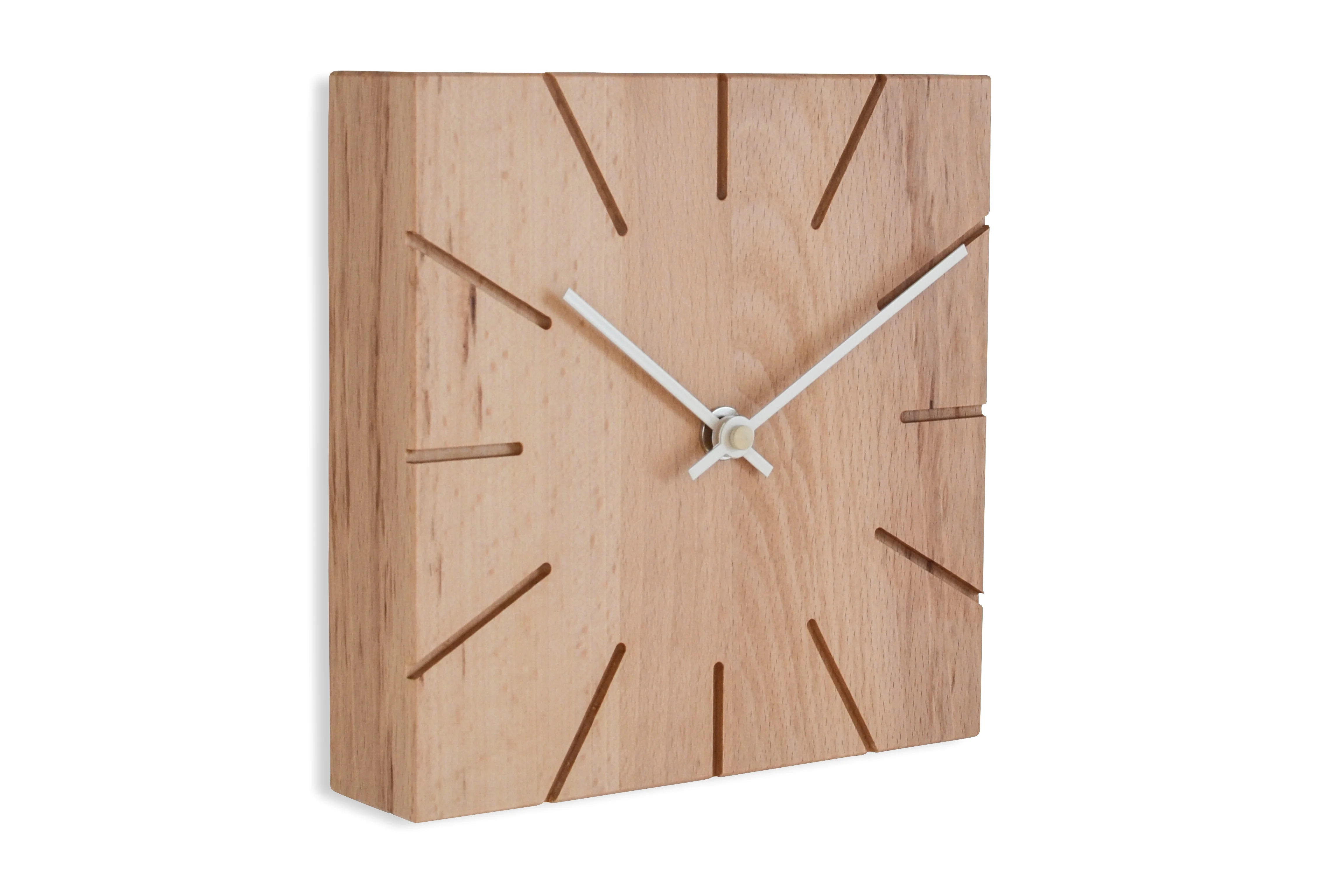 Minimalistische Tisch- und Wanduhr aus massivem Holz - Beam - Natuhr® - Image 18
