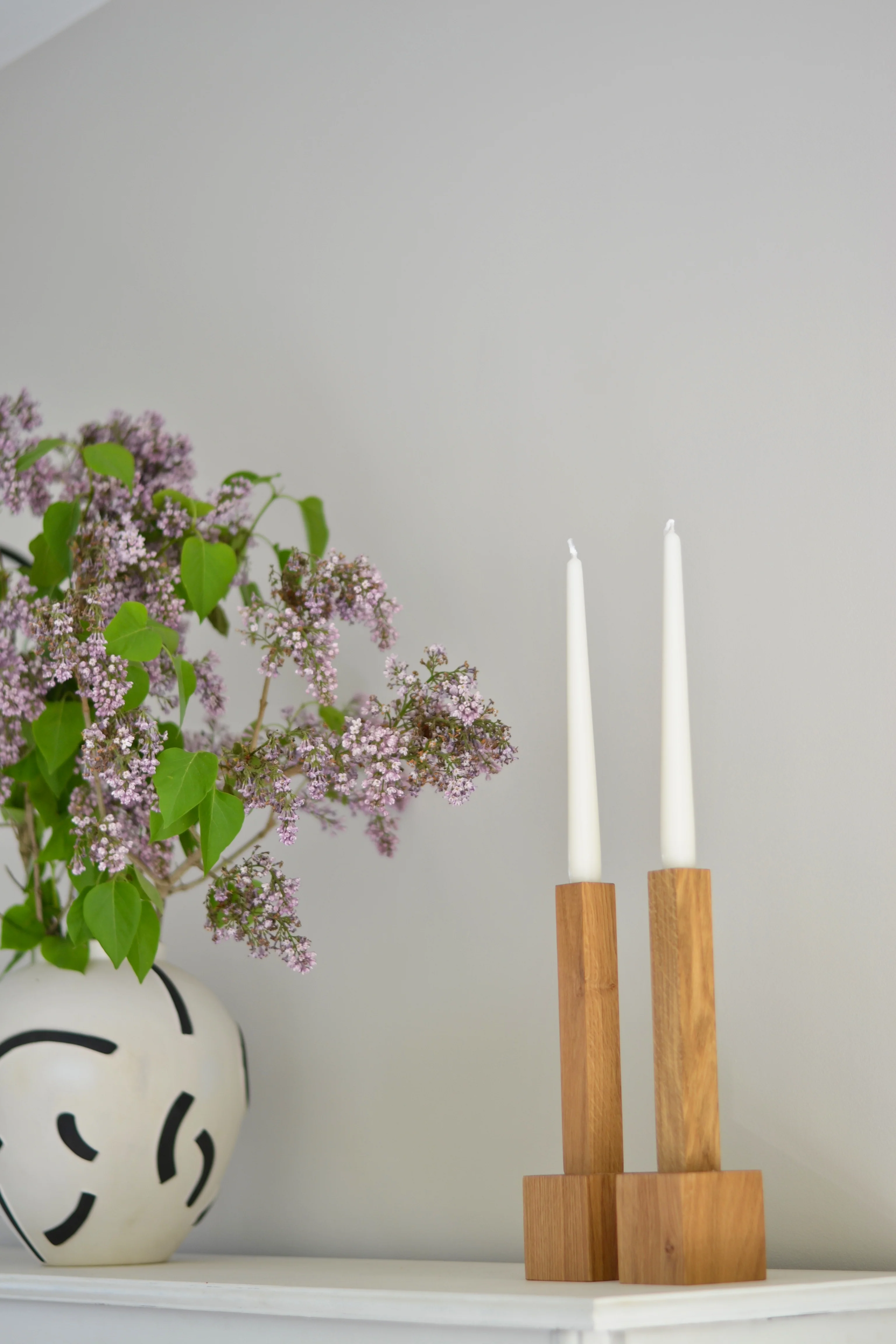 Natuhr Kerzenhalter Block - großer Holz Kerzenständer Eiche geölt für Stabkerzen Tisch Holzdeko Tischdeko Geschenk Hochzeitstag Vintage rustikal skandinavisches Design Kerzen - Image 6