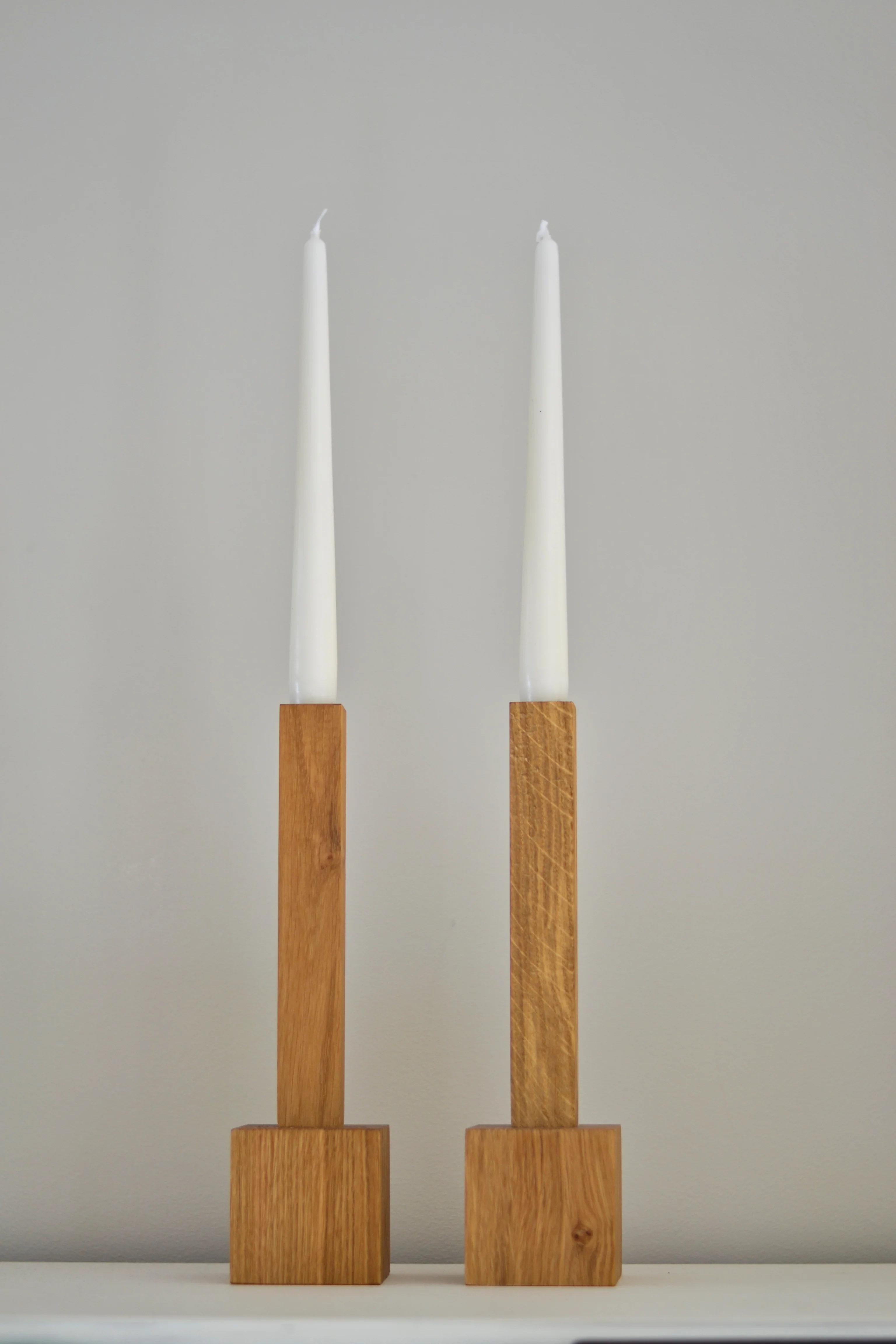 Natuhr Kerzenhalter Block - großer Holz Kerzenständer Eiche geölt für Stabkerzen Tisch Holzdeko Tischdeko Geschenk Hochzeitstag Vintage rustikal skandinavisches Design Kerzen - Image 7