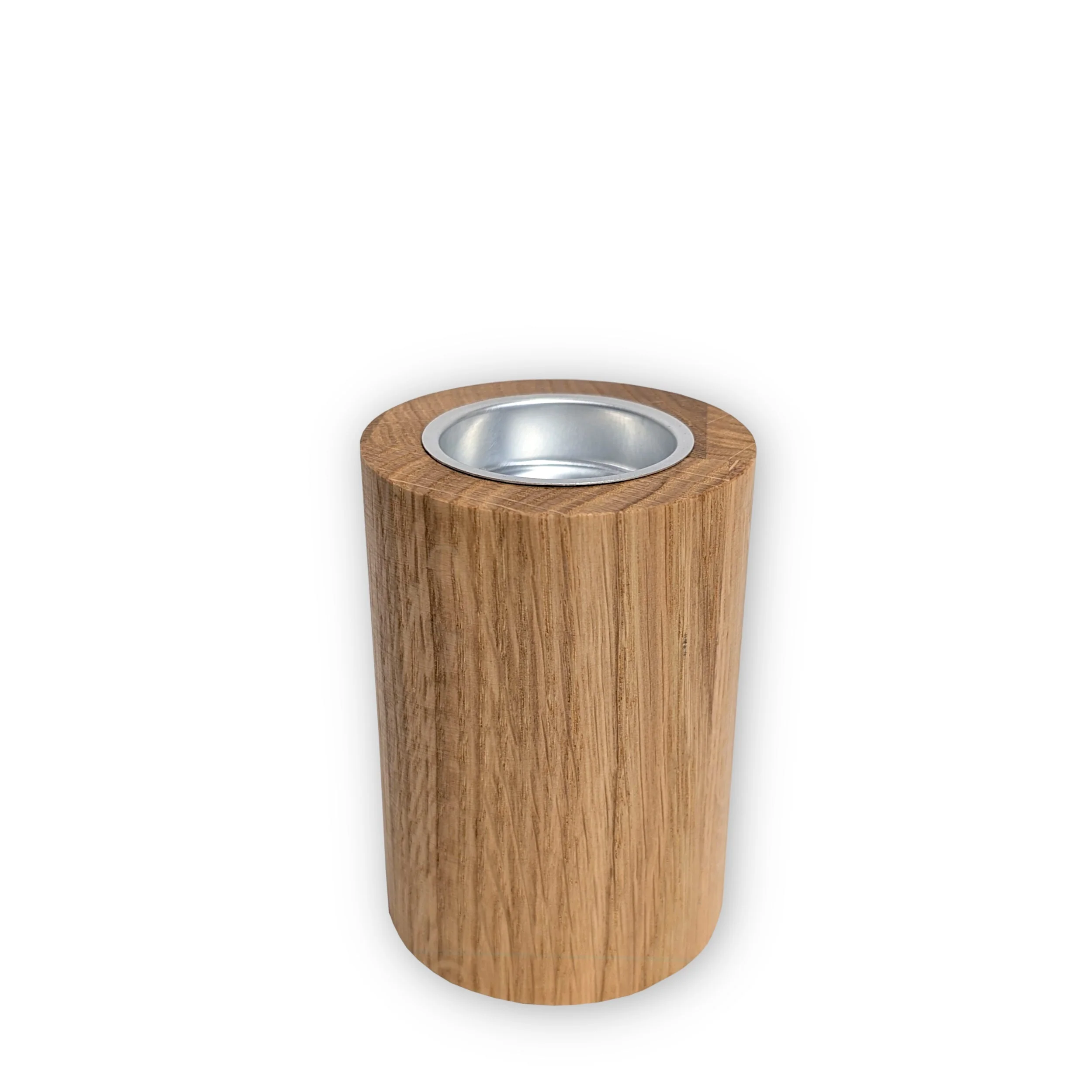 Natuhr Teelichthalter Tube aus Eichenholz - Teelichständer Eiche geölt für Teelichter zur Tischdekoration - Image 4