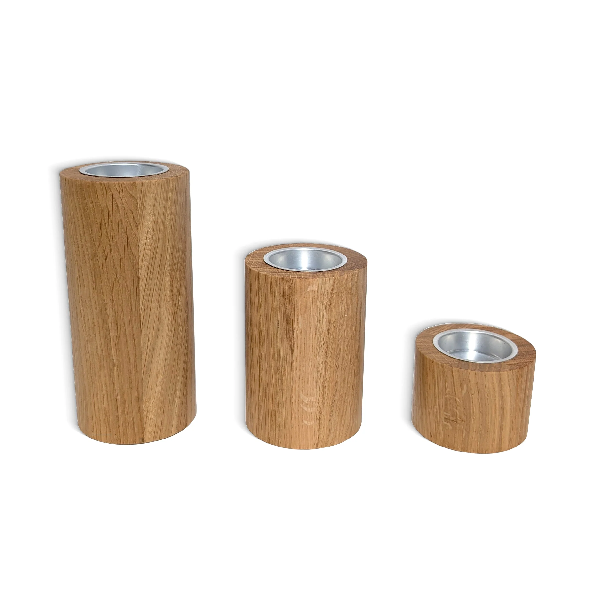 Natuhr Teelichthalter Tube aus Eichenholz - Teelichständer Eiche geölt für Teelichter zur Tischdekoration - Image 6