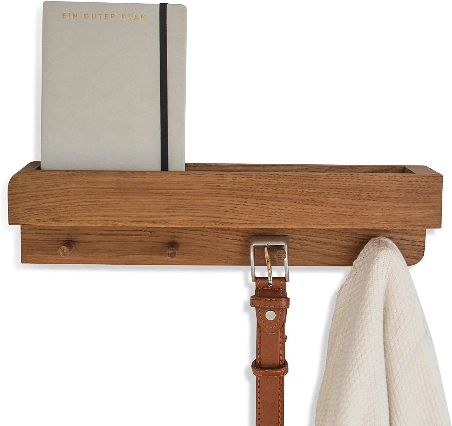 Garderobe & Ablage aus massiver Eiche – Porter - Natuhr® - Image 12