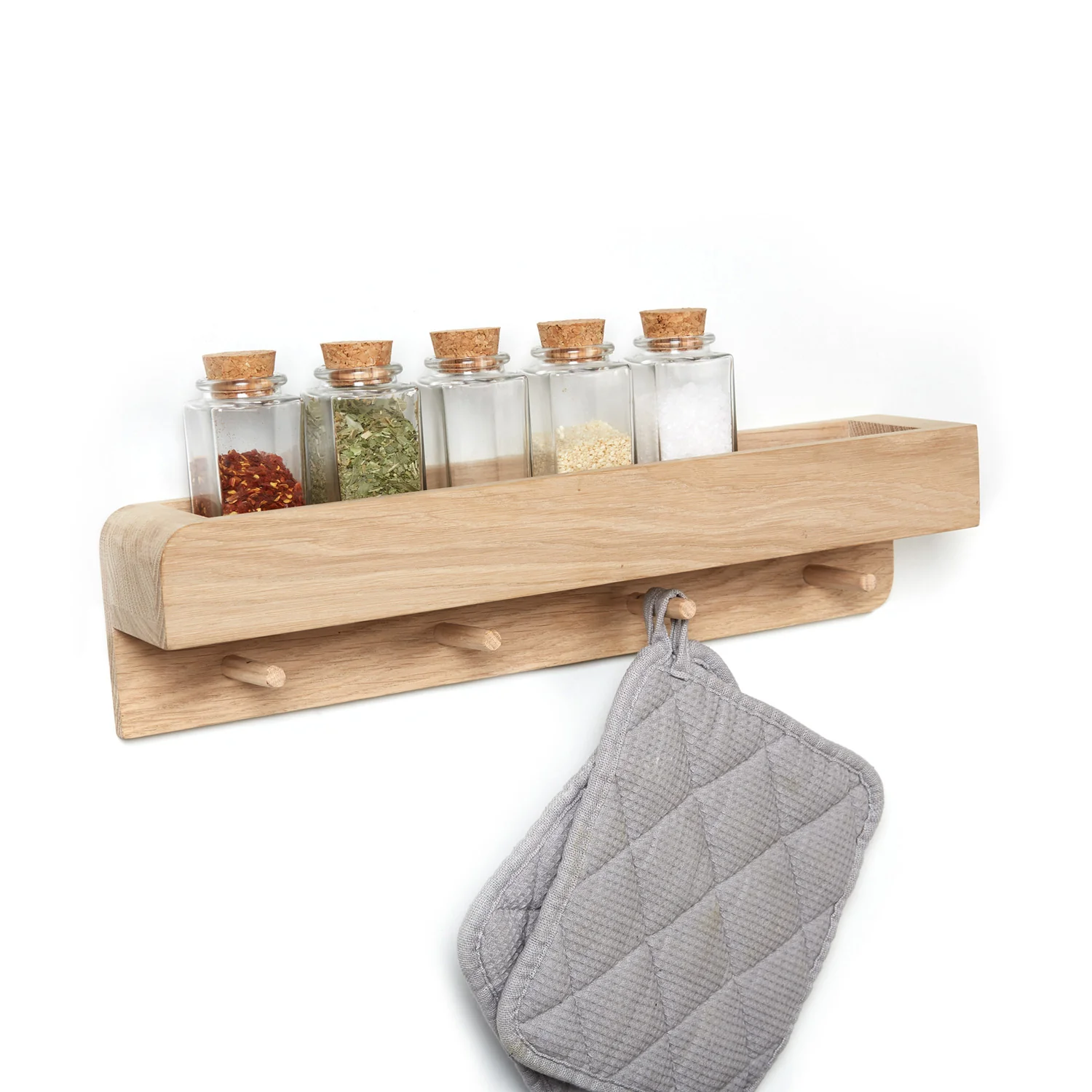 Garderobe & Ablage aus massiver Eiche – Porter - Natuhr® - Image 9