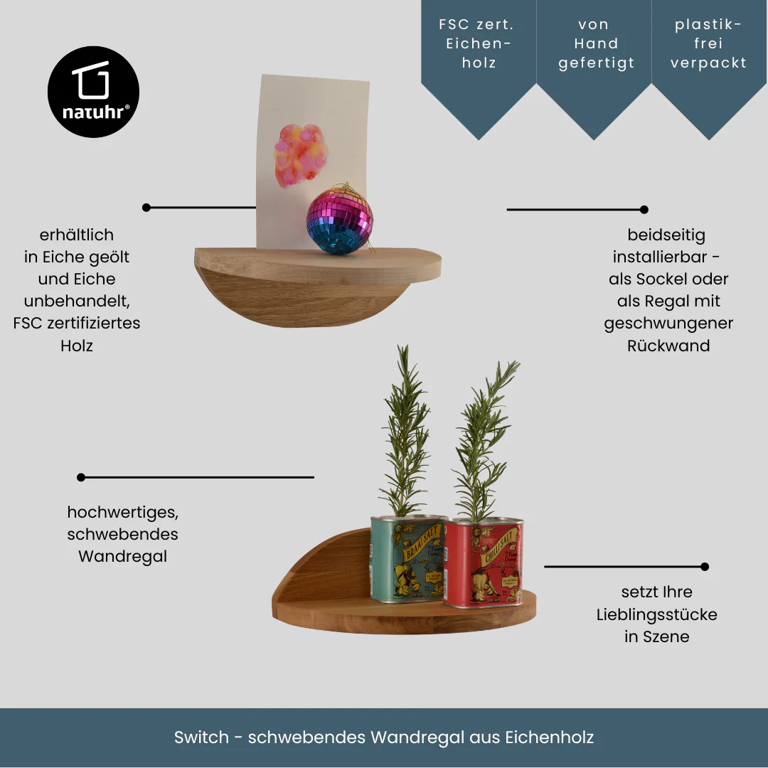 Switch - schwebendes Wandregal aus Eichenholz - Image 35
