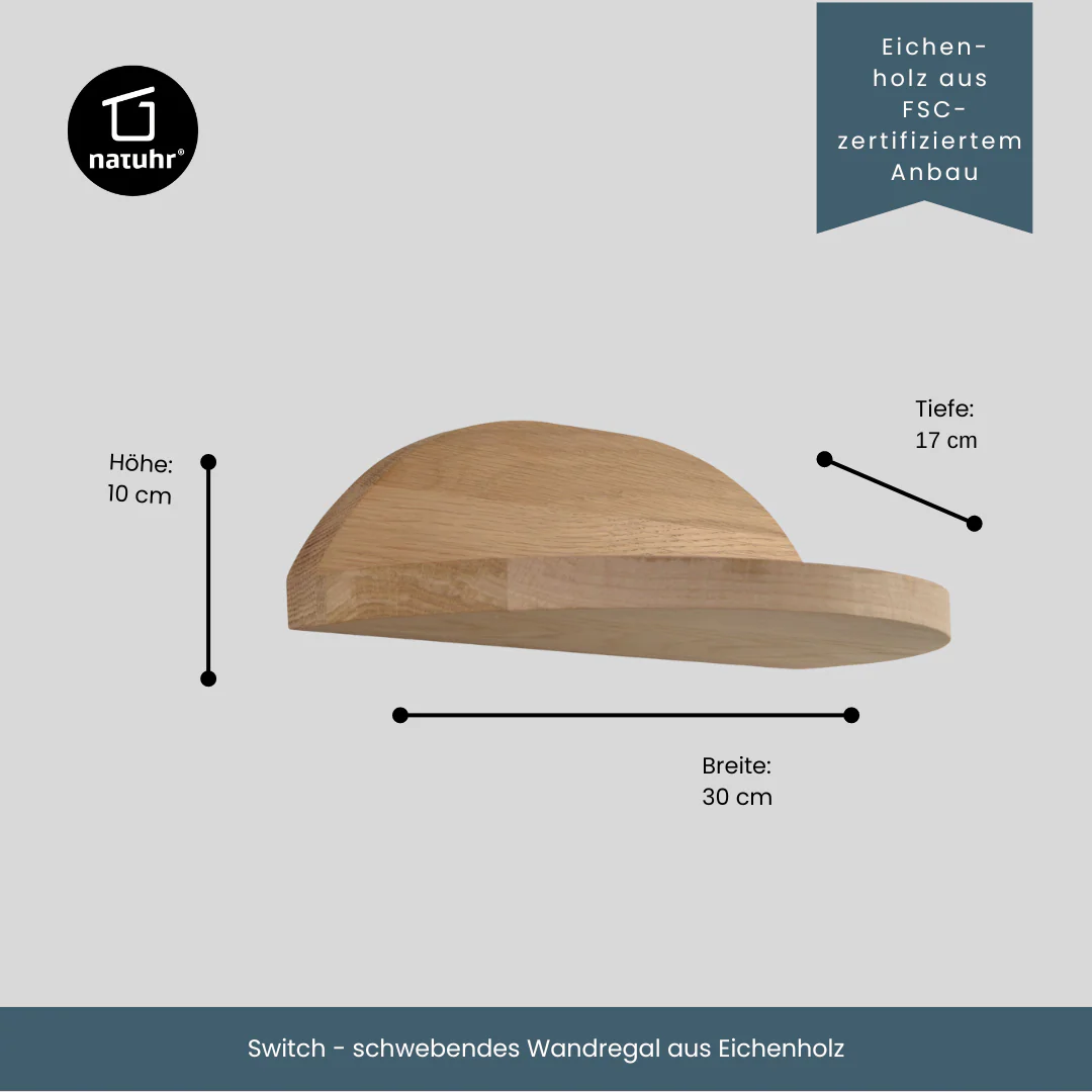 Switch - schwebendes Wandregal aus Eichenholz - Image 36
