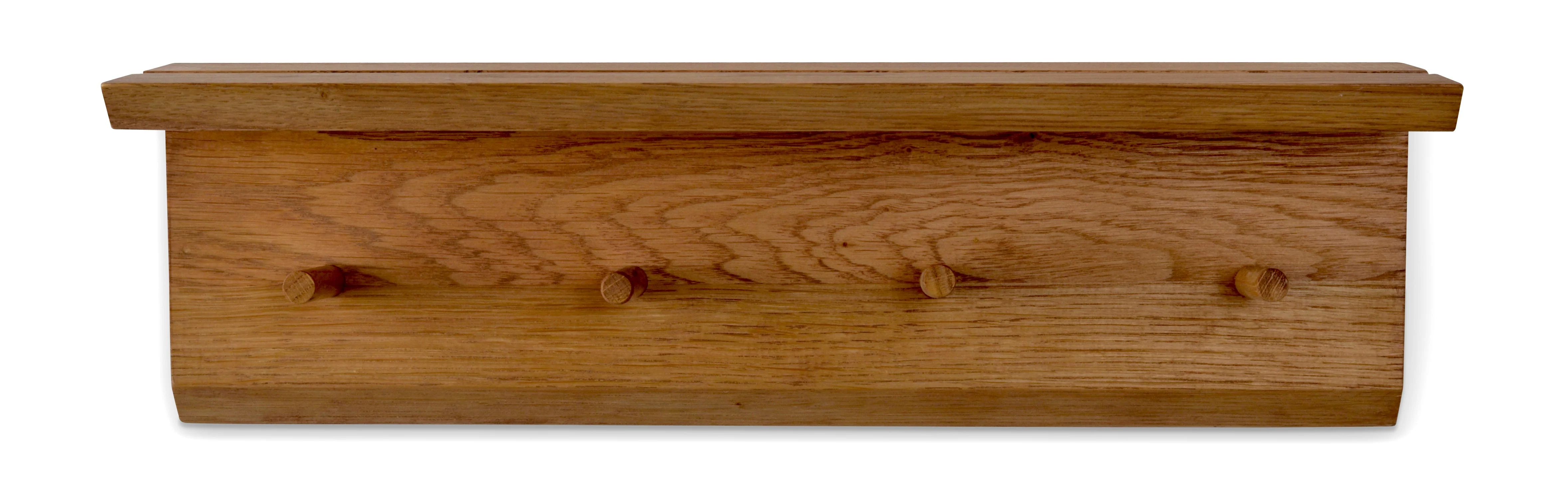 Natuhr Wandgarderobe Rail aus Räuchereiche Buche Ablage kleines Wandregal - Image 9