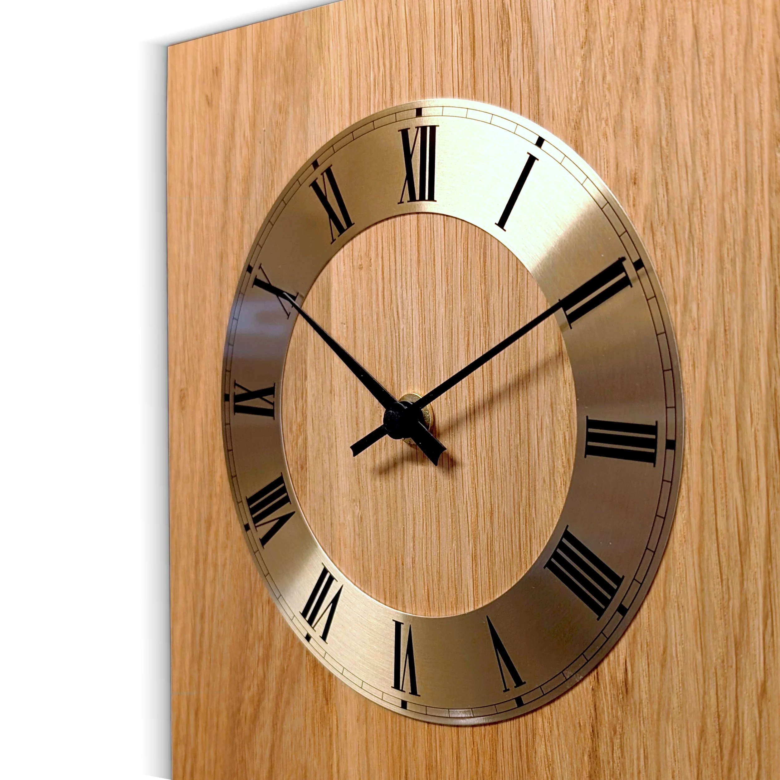 Wanduhr Classica Funk-Pendeluhr Eiche geölt mit goldenem Pendel und goldenem Zahlenreif - Image 5